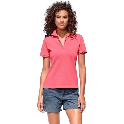Poloshirt HEINE "Poloshirt", Damen, Gr. 40, orange (koralle), 95% Baumwolle, 5% Elasthan, unifarben, Shirts
