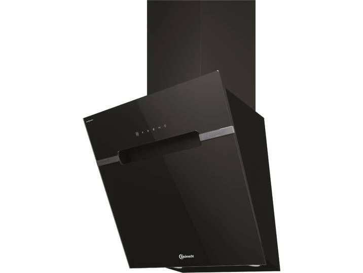 BAUKNECHT Kopffreihaube BHVS 61F LT DP K , Energieeffizienz: A (A+++-D), silber (schwarz), B:59,8cm H:147,5cm T:37,1cm, Dunstabzugshauben, LED-Beleuchtung, Nanobeschichtung verhindert Tropfenbildung