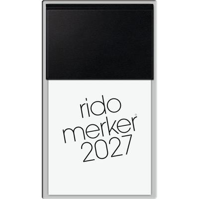 rido/idé 7035003907 Vormerkbuch Mod. Merker 2027 108×201 mm, Kunststoff, schwarz