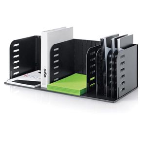 Styro Styro Sortierstation 282-03007  rac, A4, 8 Fächer, 1 Etage, Kunststoff, schwarz / schwarz