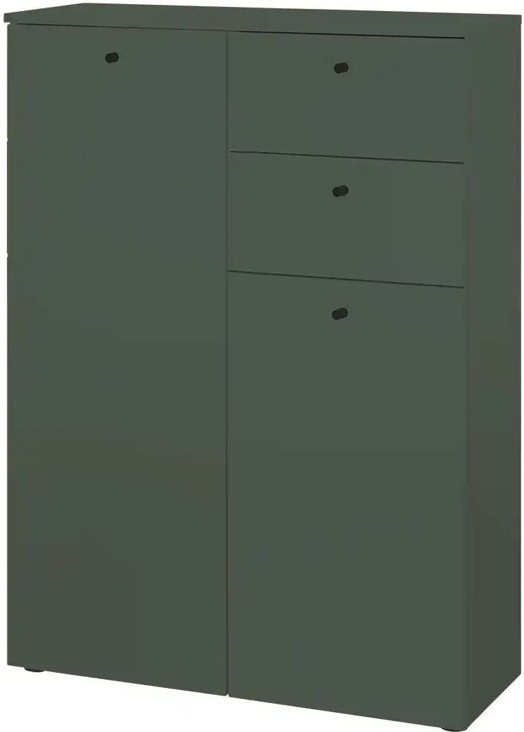Höffner Highboard  Kaarster See ¦ grün ¦ Maße (cm): B: 80 H: 110 T: 30.0