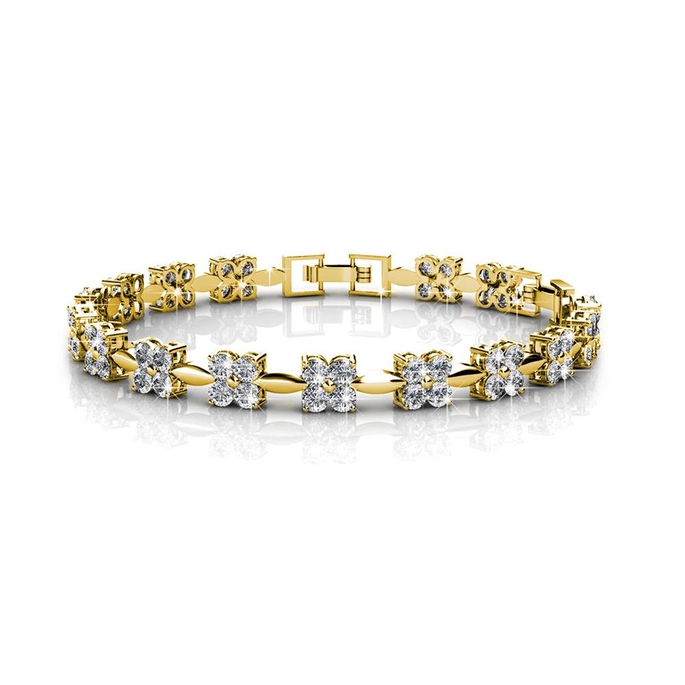 Zoete armbanden - Goud en kristal
