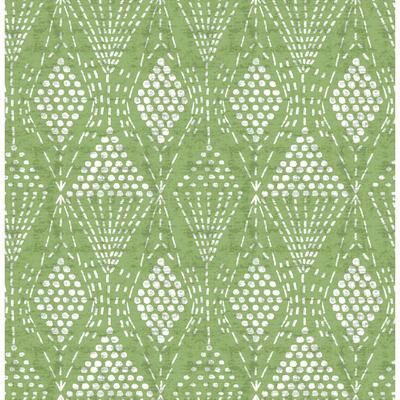 A-Street Prints Grady Green Dotted Geometric Wallpaper