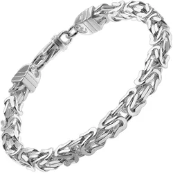 trendor 08646 Königskette Armband für Männer 925 Silber 6 mm breit, 23 cm