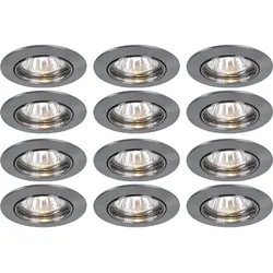12er Set Einbau Lampen Gäste Zimmer Strahler Spots ALU Leuchte verstellbar rund