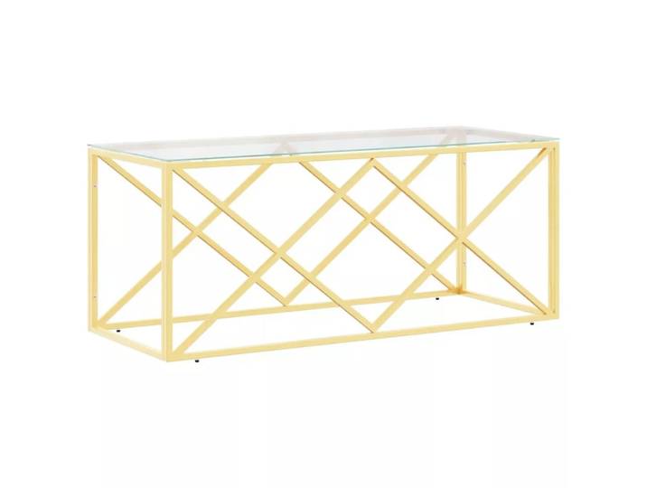 VidaXL - Couchtisch edelstahl, One Size, Gelbgold