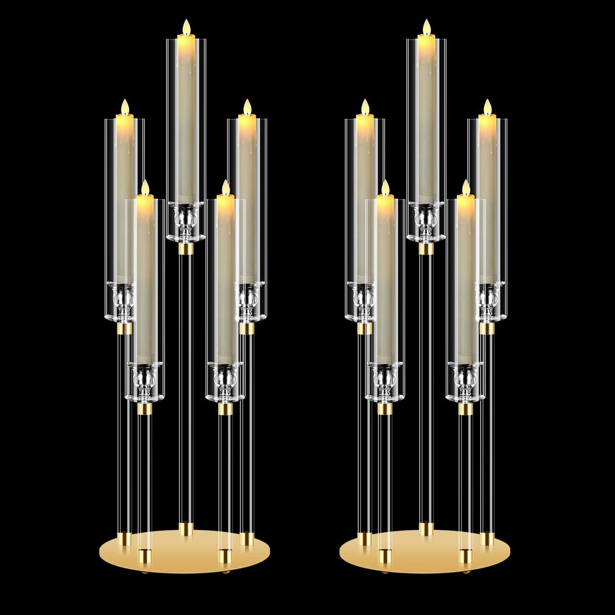 Merkloze Vintage Elegante Tafelstuk Kaarsenhouder voor Taperkaarsen