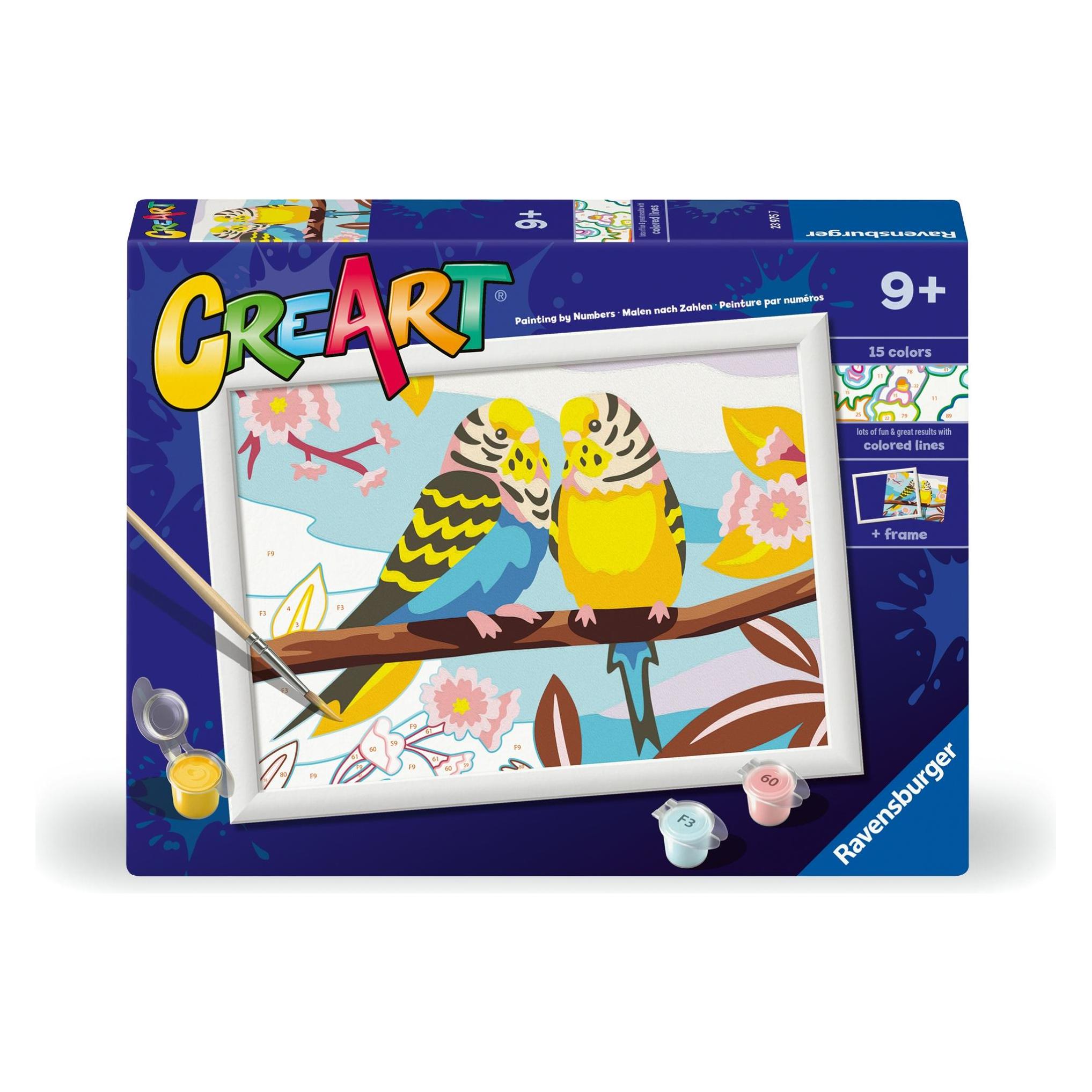 Ravensburger CreArt - Malen nach Zahlen - Lovely Budgies (23975)