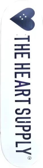 Skateboard Deck Heart Supply Strong (8" - Weiß)