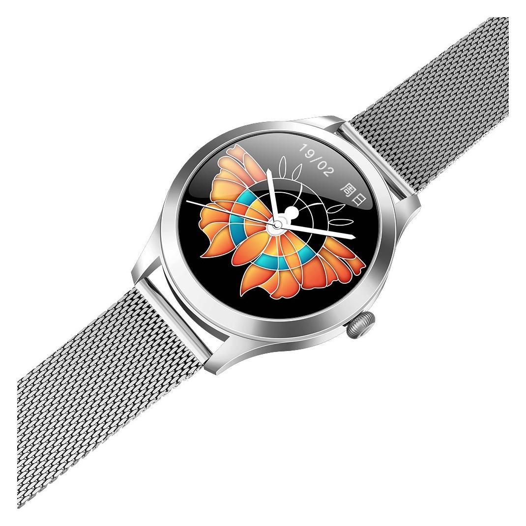 Maxcom FW42 (1.09") TFT Silver (40 mm, Aluminium, Silber, ohne SIM) (MAXCOMFW42SILVER)