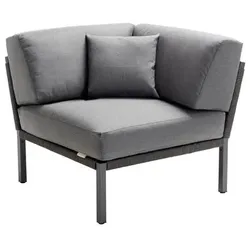 solpuri Gartensofa-Modul Club Aluminium Grau Anthrazit