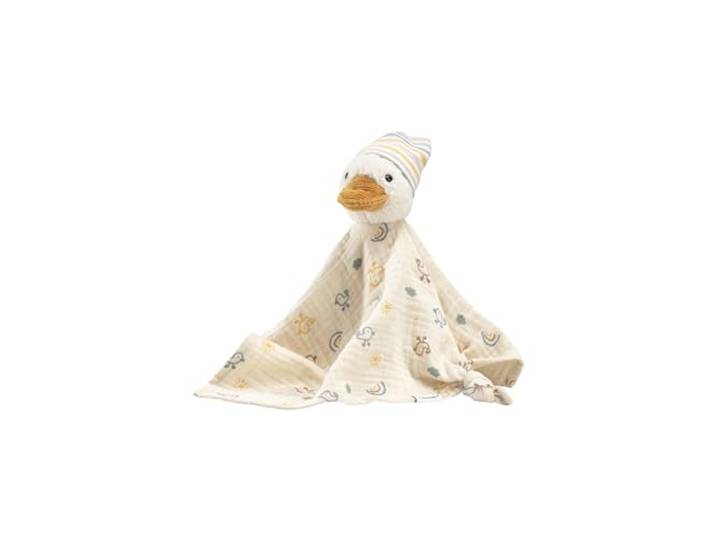 Sterntaler Kuscheltuch Ente Edda Lou aus Musselin, mit Rassel, Schnuffeltuch, Trösterchen für Jungen und Mädchen