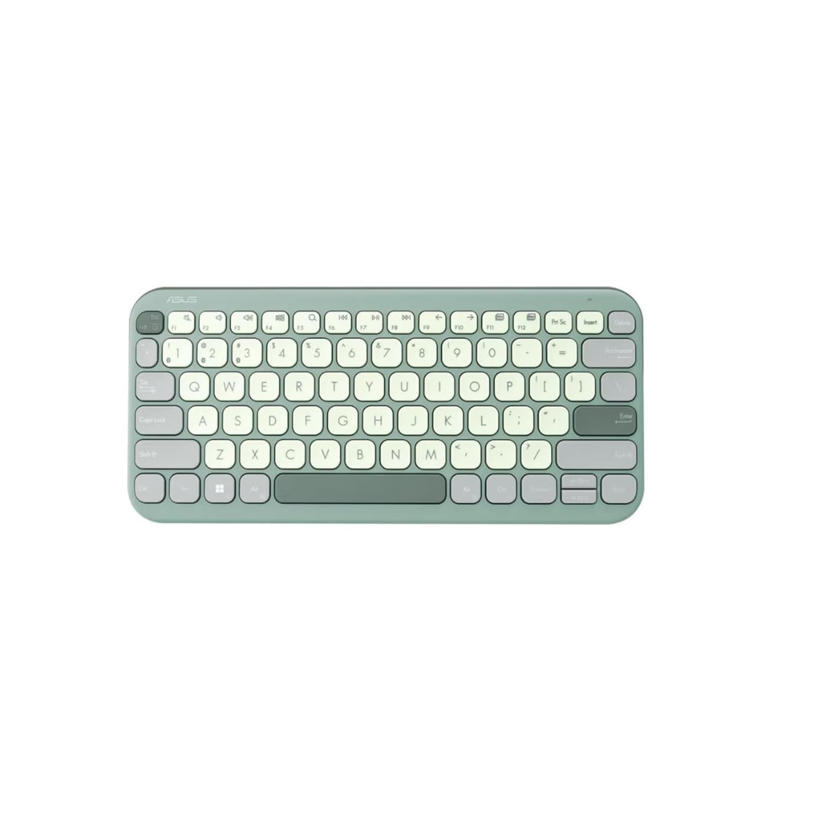 ASUS Marshmallow Tastatur KW100, Grün (Bluetooth, DE-Layout)