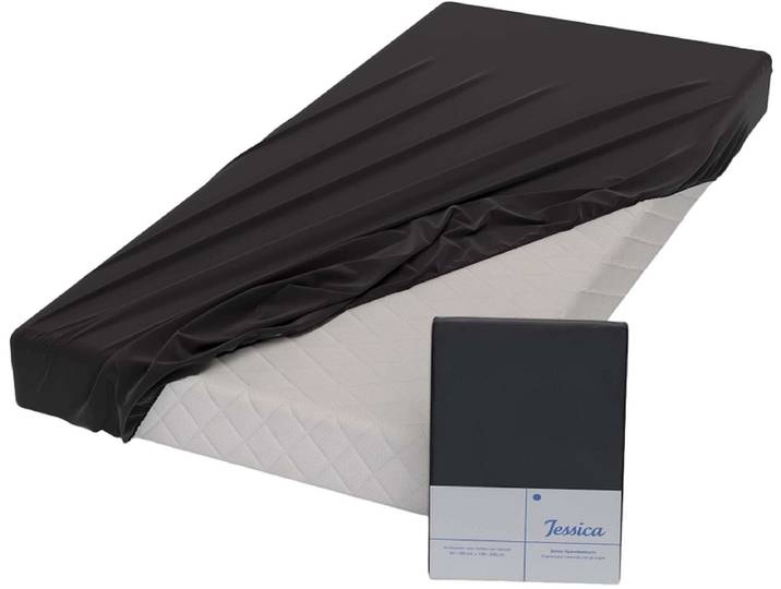 CAPISTRANO Fixleintuch JESSICA 180x200cm schwarz