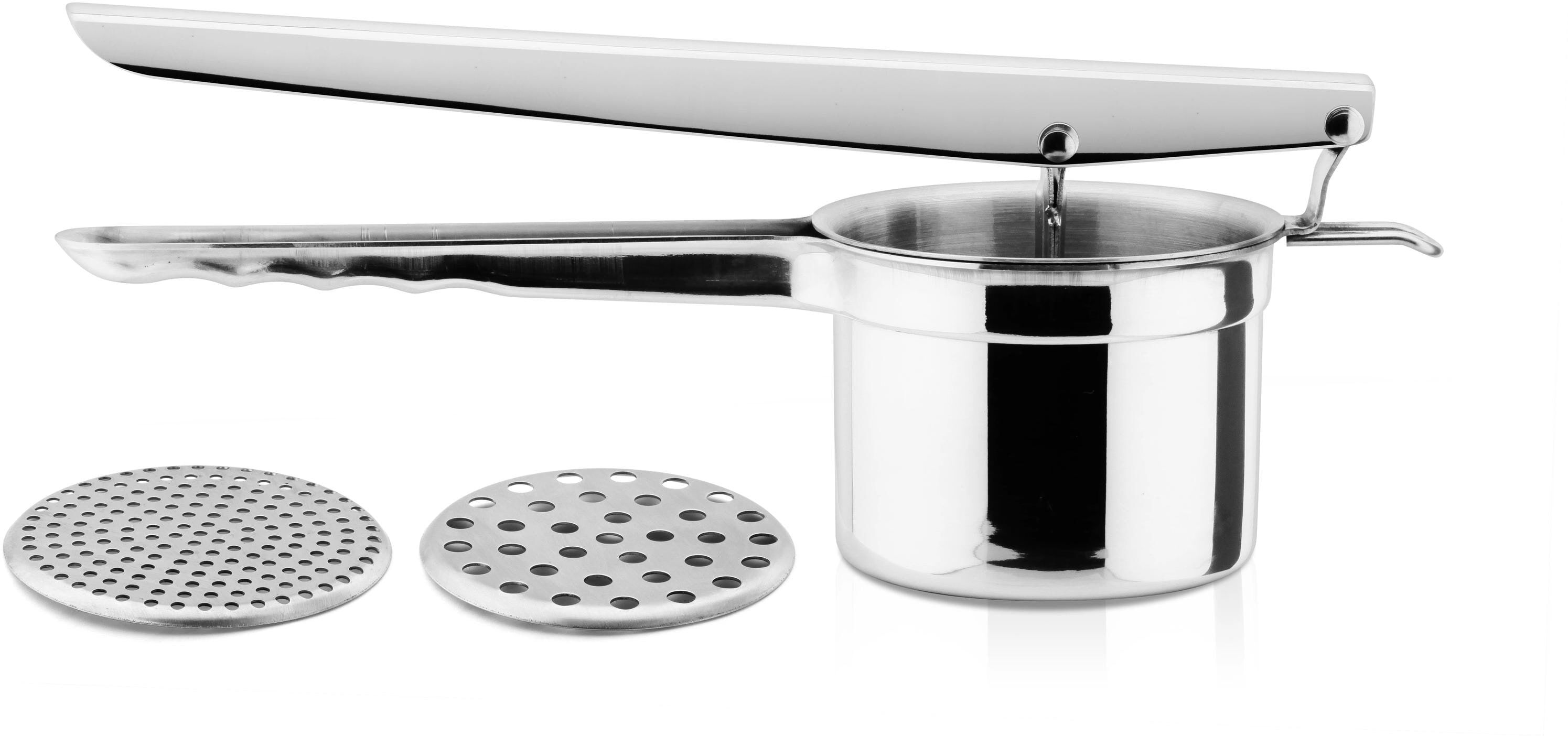 Kartoffelpresse "Moha Press Pro", silberfarben, B:1,1cm L:3,06cm T:1,2cm, Edelstahl, Küchenpressen, Kartoffelpresse silberfarben Einheitsgröße