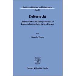 Kulturrecht., Fachbücher von Alexander Thamer