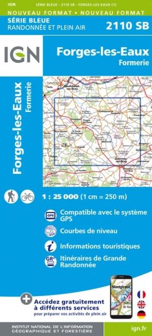 Carte de randonnée IGN Série Bleue n° 2110 - Forges-les-Eaux, Formerie