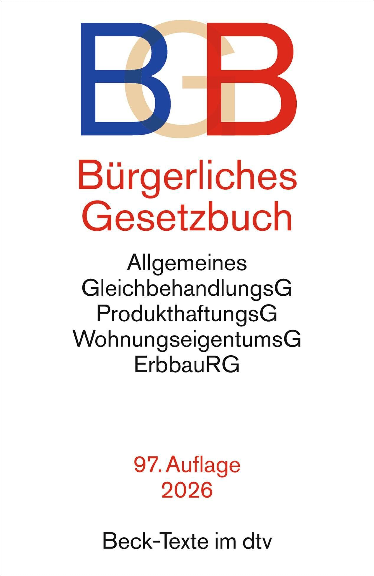 Bürgerliches Gesetzbuch. BGB - Preis vom 10.10.2026 11:48:34 h