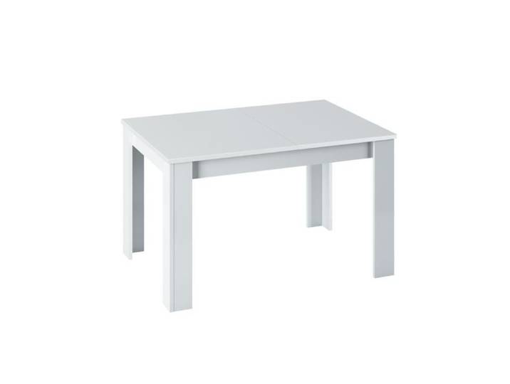 Dmora Table de salle à manger extensible couleur blanc mat Dimensions 140 x 78 x 90 cm