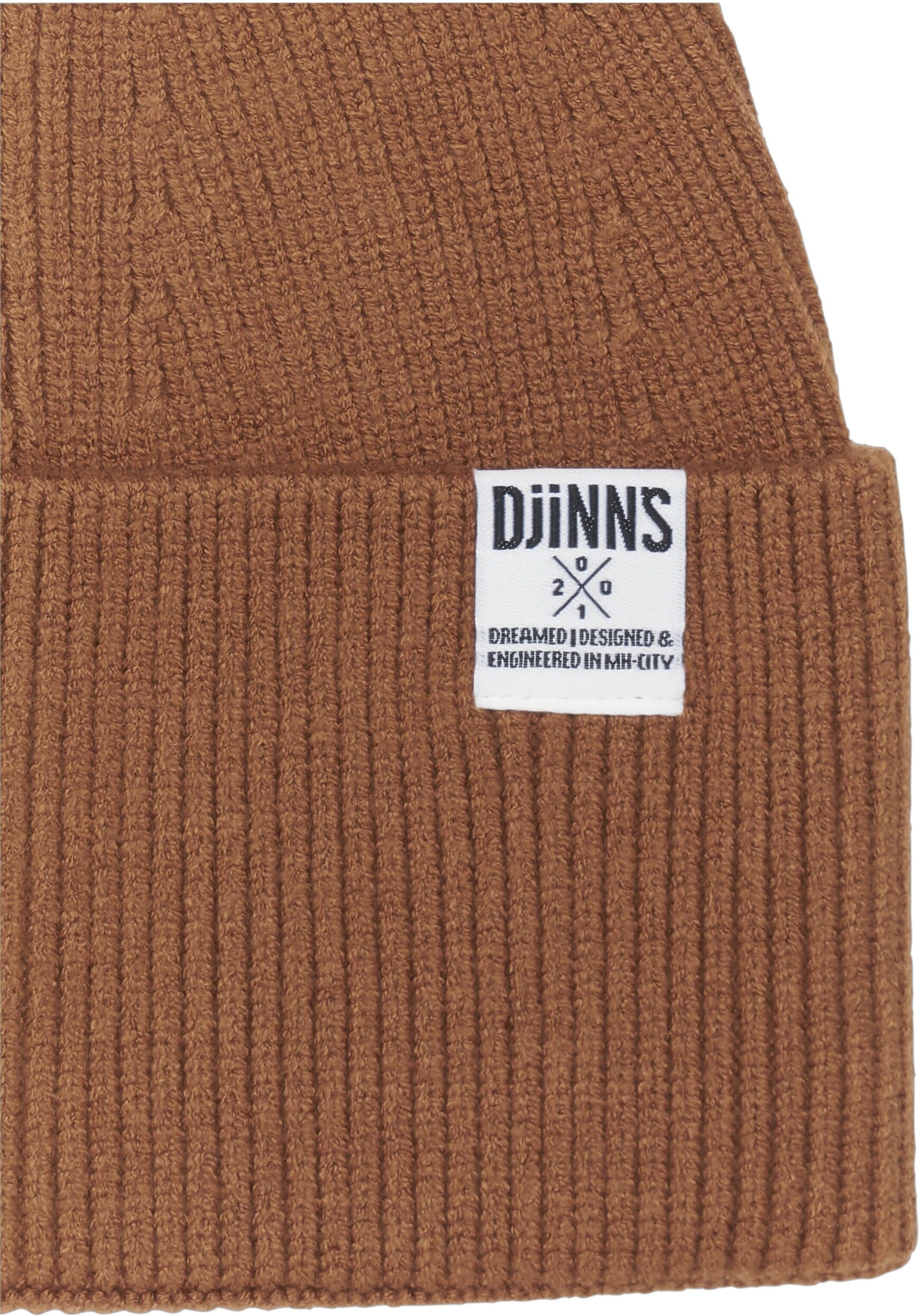 Beanie DJINNS "Djinns Djinns Basic Beanie Wooly Knit Mützen", Herren, Gr. onesize, braun (mid braun), Kunstfaser, Mützen Beanie