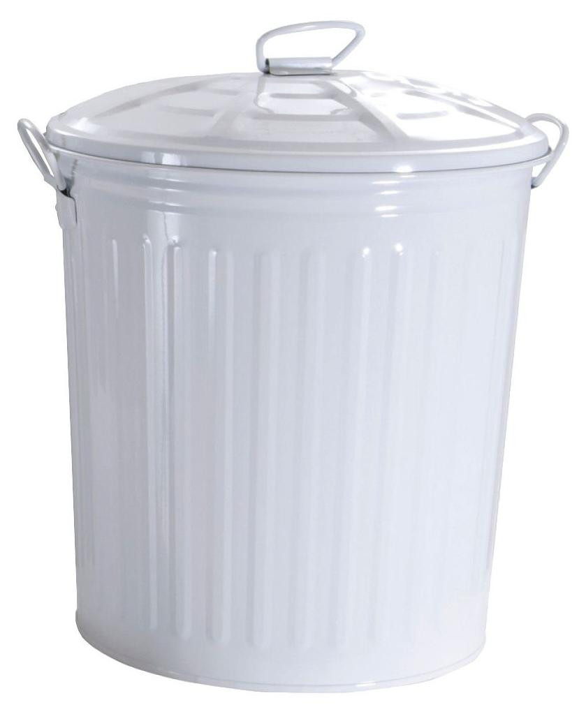 King Collection King Home B1219331/B Vuilnisbak, 18 liter, wit, Ø 31 x 35H cm