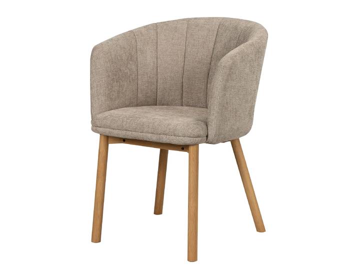 Armlehnenstuhl VIKA 60 x 79 x 63cm Braun/Taupe