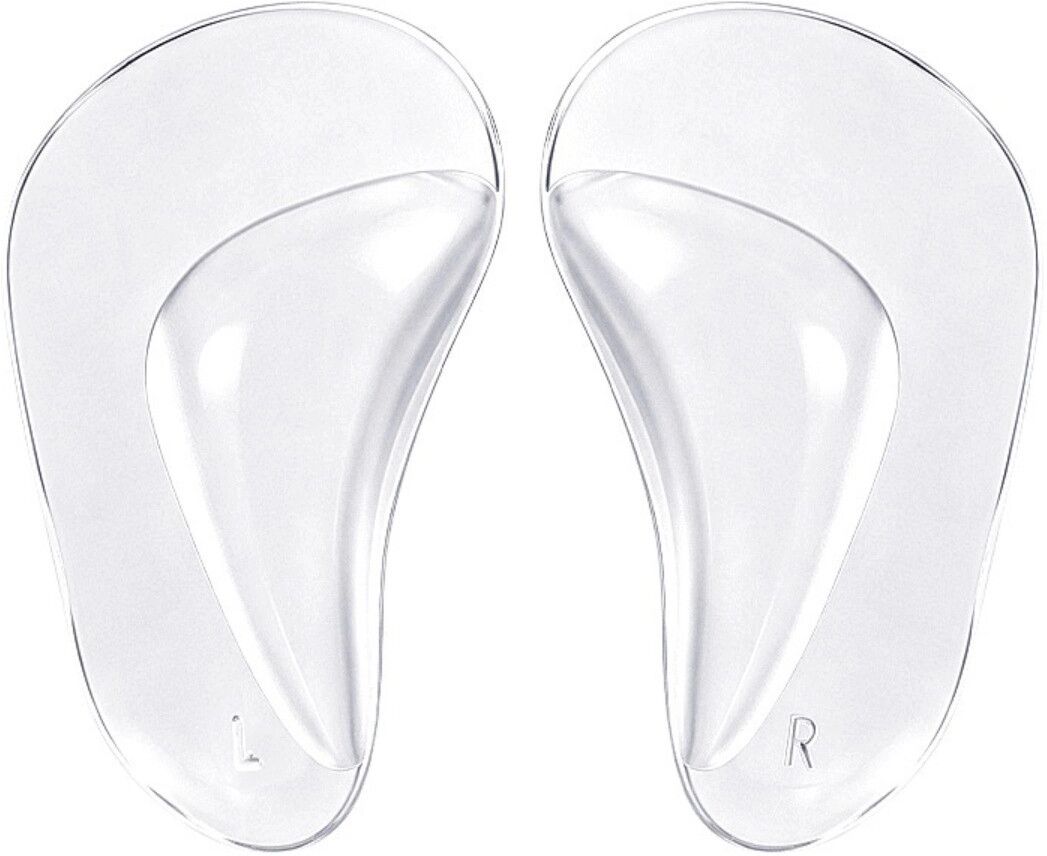 INF Gel-Einlegesohlen mit selbstklebender Anti-Rutsch-Oberfläche, waschbar und wiederverwendbar, Fußpolster für Gehen und Sport Transparent