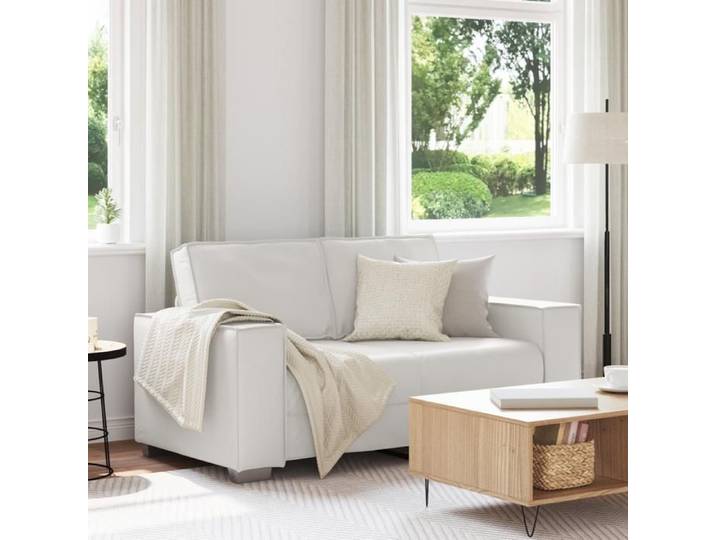 Moderne Canapé Loveseat-Canapé Relax convertible- Blanc 120 cm en simili cuir - Canapé salon Mode @FR(636970)