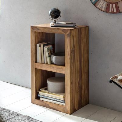 FineBuy Standregal Massivholz 88cm Holzregal Naturprodukt Beistelltisch Landhaus