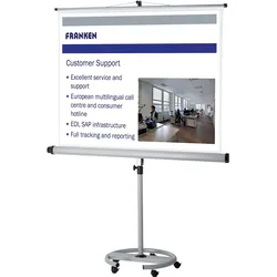 Franken Stativleinwand 200 x cm Projektionsfläche (1:1), Leinwand, Weiss
