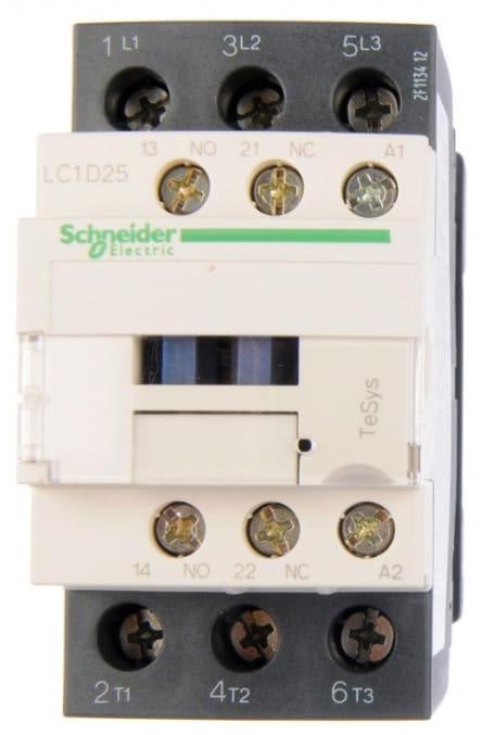 Schneider Electric Tesys LC1D25B7 Tesys Beschermingsrelais, 24V AC, 11kW, 3-polig