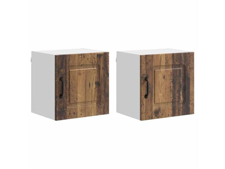 Küchenschrank Kalmar 2 Stk. Altholz Holzwerkstoff 4 Regale 2 Türen 40 cm Holzwerkstoff, Altholz-Optik, je 120 kg Belastung, 4 Regale und 2 Türen pro Schrank, 16,65 kg Eigengewicht