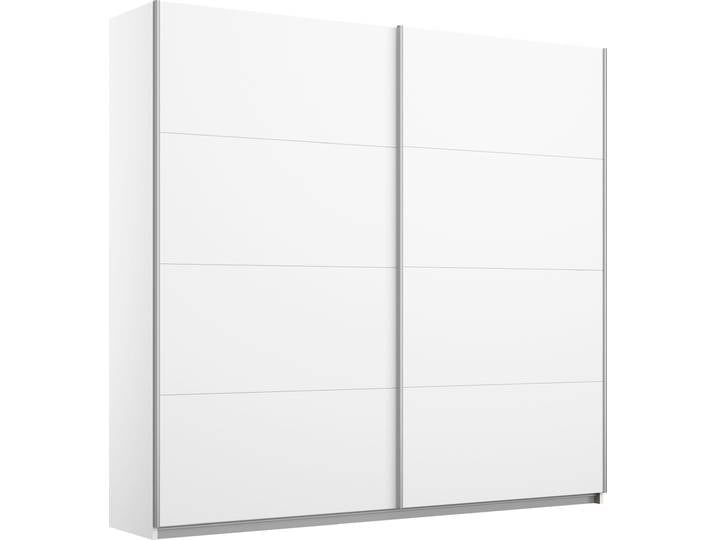 Schwebetürenschrank, Alpinweiß, 181x197x62 cm, Holzwerkstoff, Mit Spiegel, Modern, Rauch