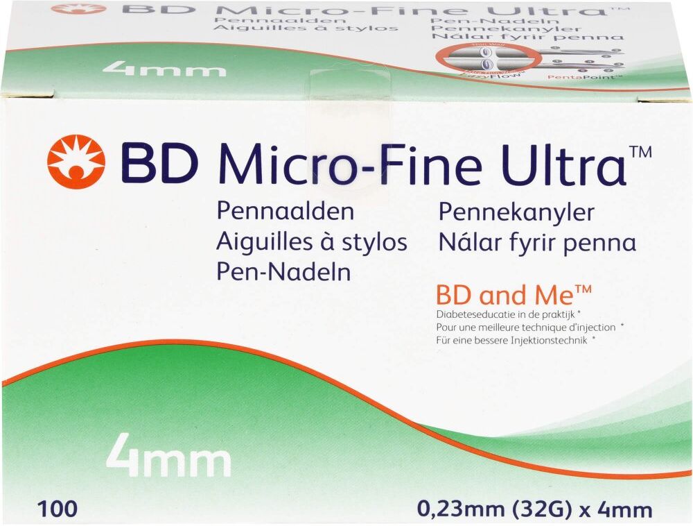 Bd Micro-fine Ultra Pen-nadeln 0,23x4 mm