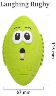 Inspire Curations Natural Latex Squeaky Dog Ball For Fetch Training And Chewing large green