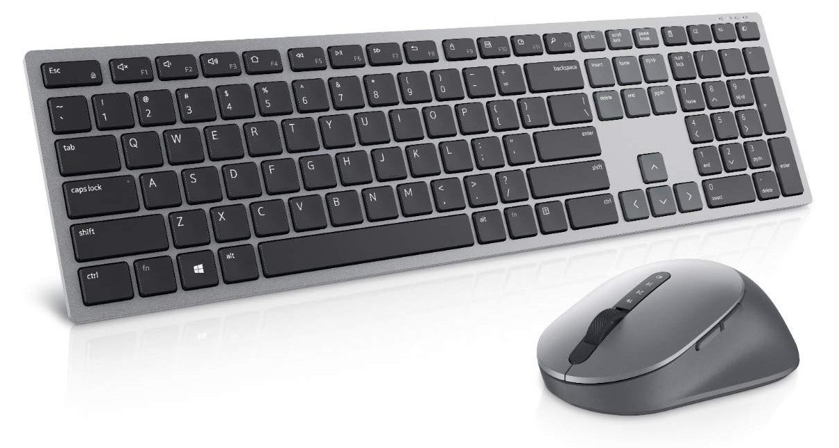 Dell Premier Multi-Device KM7321W Draadloze Toetsenbord- en muisset - Bluetooth & 2,4 GHz - AZERTY Frans - Titaniumgrijs