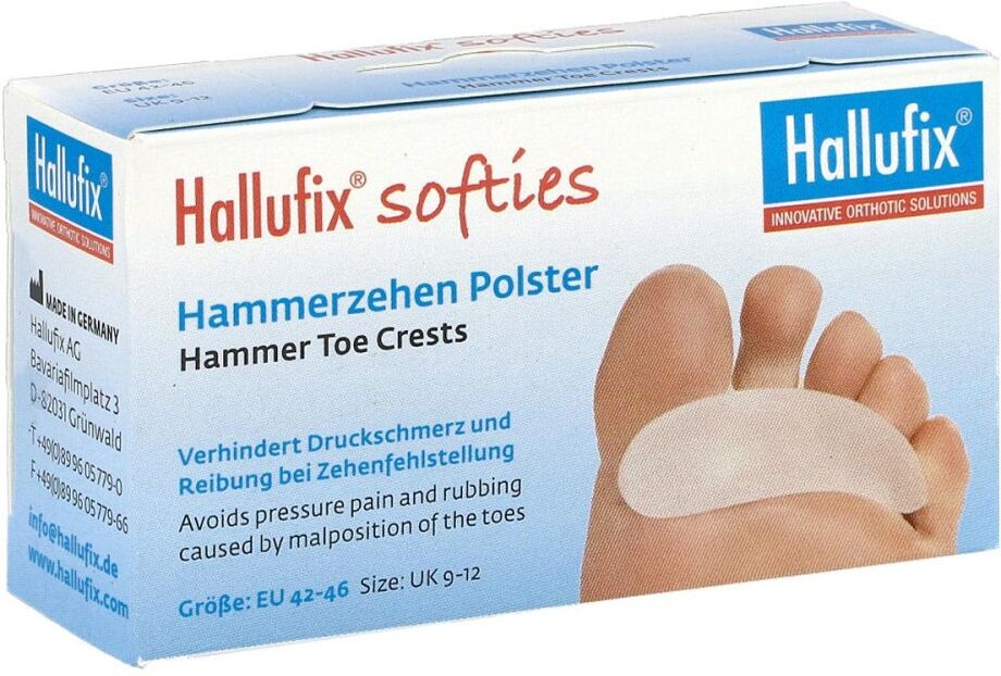 Hallufix softies Hammerzehenpolster Größe l 42-46 2stk