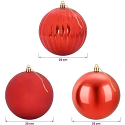 vidaXL, Christbaumschmuck, Weihnachtsbaumkugeln (3x)