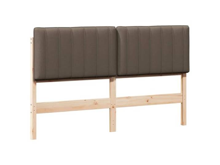 KTHLBRH Gepolstertes Kopfteil braun und taupe 150 cm Kiefer massiv Minimalistisches Design, feine Rückseite, einfache Reinigung, vielseitige Verwendung, einfache Wartung