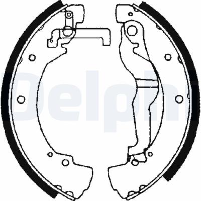 DELPHI Bremsbackensatz, Feststellbremse LS1656 für VW