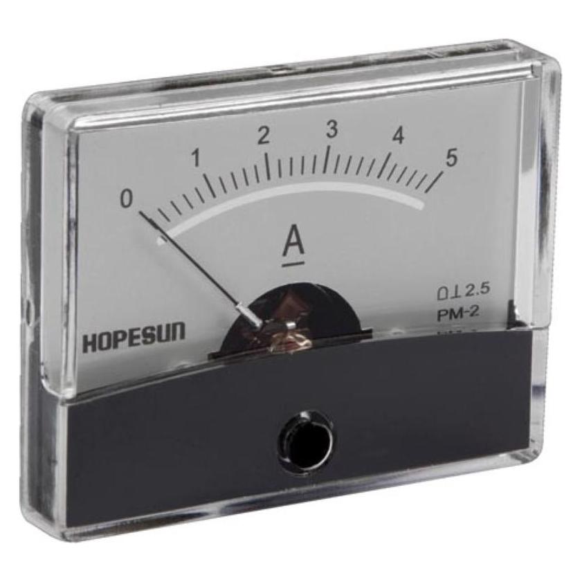 Hopesun ANALOGES EINBAU-STROMMESSGERÄT 5 A DC / 60 x 47 mm (AIM605000)