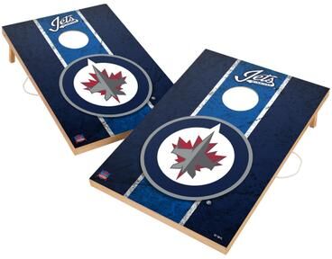 Skip's Garage Vintage Winnipeg Jets NHL Regulation 2x4 Cornhole Set