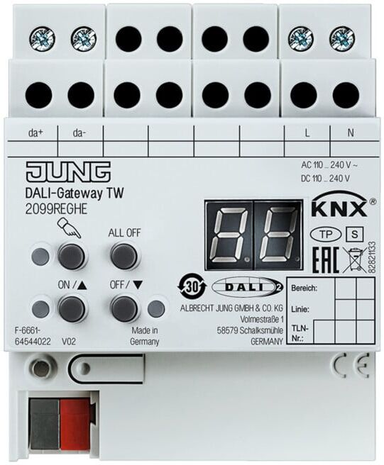 Jung Passerelle KNX DALI TW REG 4 TE 2099 REGHE (2099REGHE)
