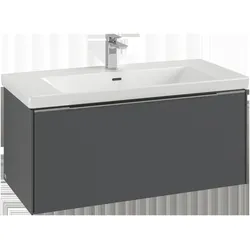 Villeroy & Boch Subway 3.0 Waschbeckenunterschrank, 1 Auszug, 973x429x478mm, C56902AH, Farbe: Front/Korpus: Wine Red, Griff: Wine Red