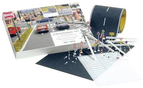 Busch 7096 H0 Straßenbau-Komplett-Set (L x B) 2000mm x 160mm
