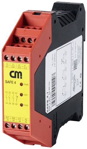 CM Manufactory Sicherheitsrelais SAFE 4.1 Betriebsspannung: 230 V/AC 3 Schließer, 1 Öffner 1St.