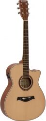Dimavery AW-420 Western guitar, Sapele, nature TILBUD NU