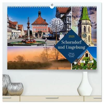 Schorndorf und Umgebung (hochwertiger Premium Wandkalender 2026 DIN A2 quer), Kunstdruck in Hochglanz
