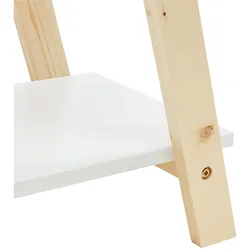 En.Casa, Kinderregal, Bücherregal Vanlilu Kiefernholz 145x65x32 cm Natur/Weiss (65 x 32 x 145 cm)