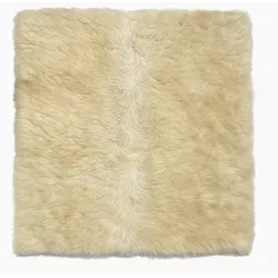 SITZAUFLAGE Schaffell Kurzhaar Creme rund/eckig 30 cm